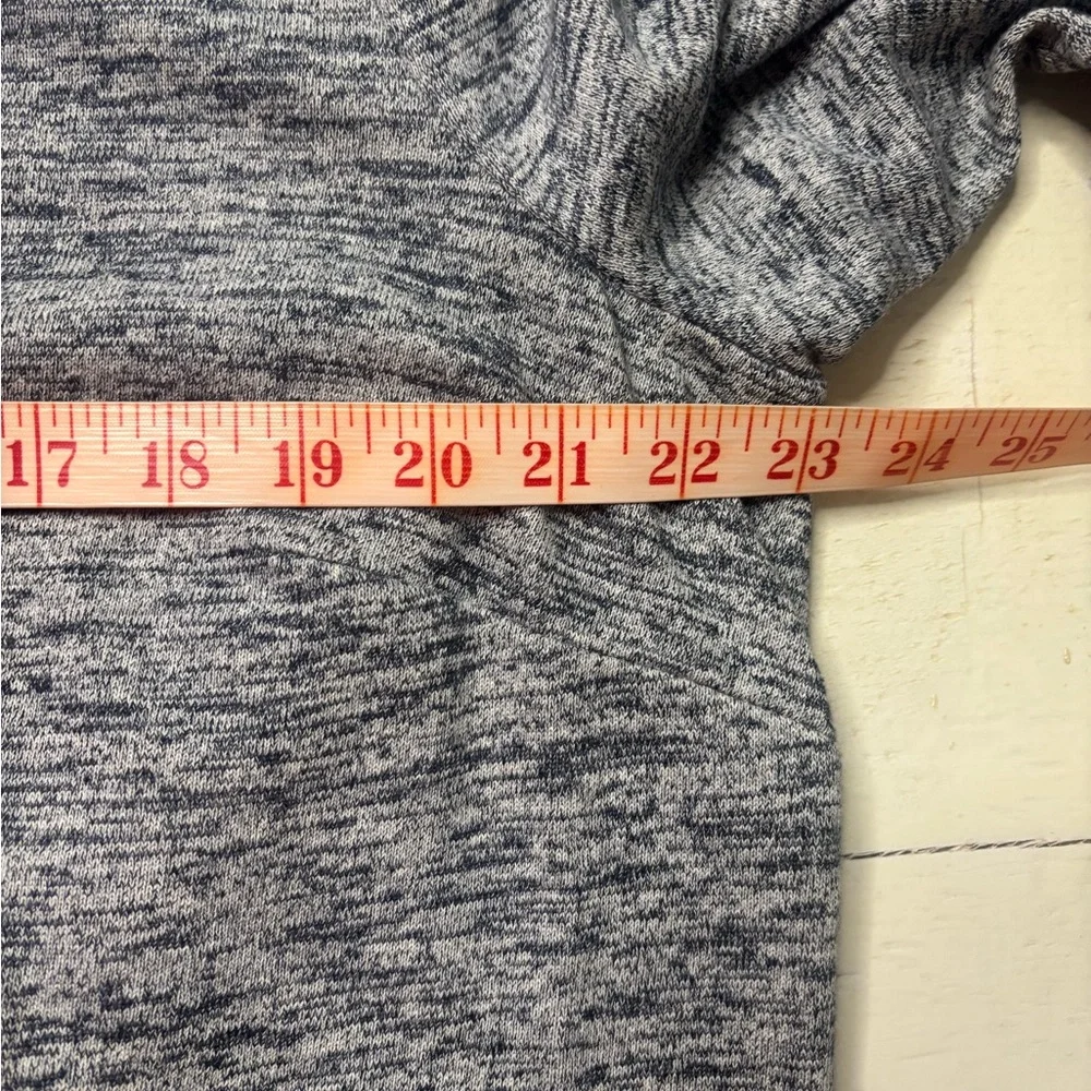 Talbots Puff Shoulder Space Dye Gray Ruffle Hem Dress Size 1X Minimalist Office - Picture 3 of 6